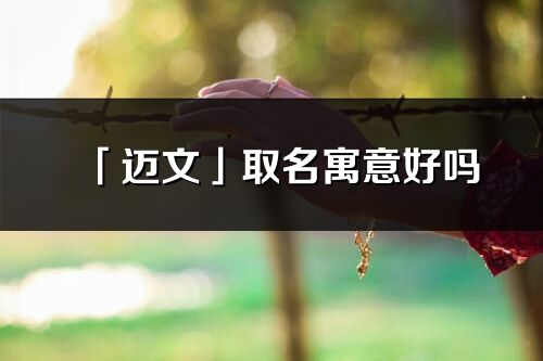 「邁文」取名寓意好嗎_邁文名字含義及五行