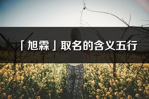 「旭霖」取名的含義五行_旭霖名字寓意解釋