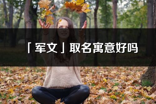 「軍文」取名寓意好嗎_軍文名字含義及寓意