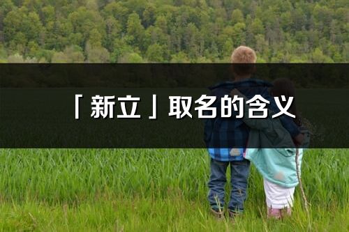 「新立」取名的含義_新立名字寓意解釋