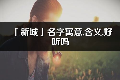 「新城」名字寓意,含義,好聽嗎_新城名字分析打分