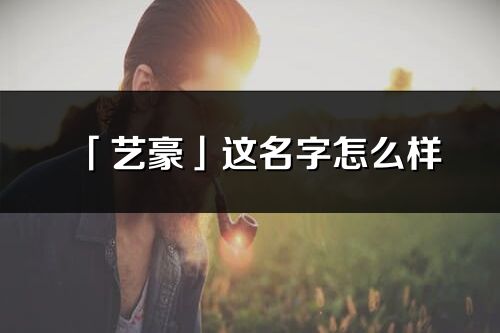 「藝豪」這名字怎么樣_藝豪的名字解釋