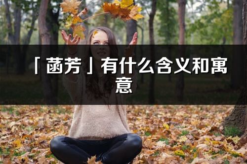 「菡芳」有什么含義和寓意_菡芳名字的出處與意思