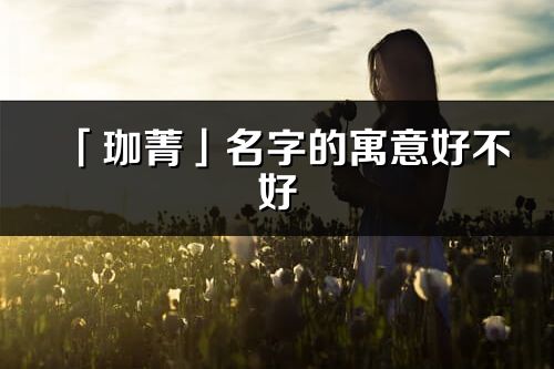 「珈菁」名字的寓意好不好_珈菁含義分析