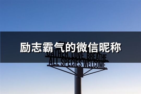 勵志霸氣的微信昵稱(優選83個)