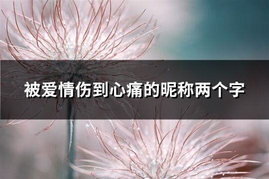 被愛情傷到心痛的昵稱兩個(gè)字(共156個(gè))