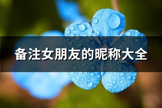 備注女朋友的昵稱大全(精選105個)