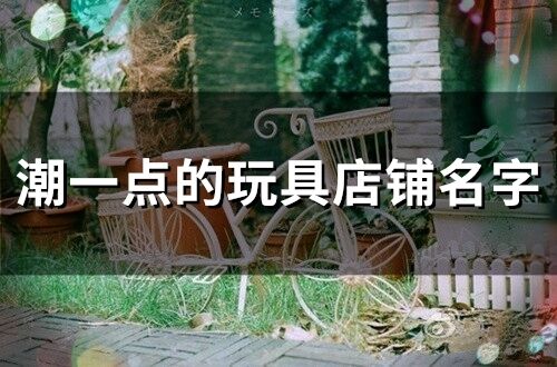 潮一點的玩具店鋪名字(精選51個)