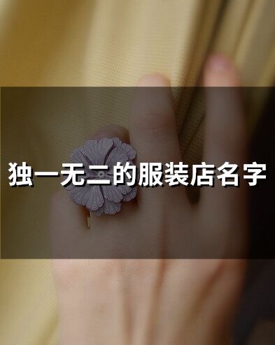 獨一無二的服裝店名字(精選73個)