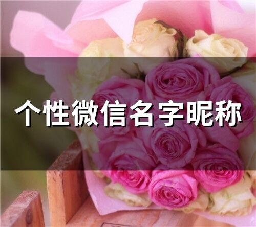 個性微信名字昵稱(163個)
