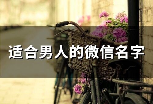 適合男人的微信名字(227個)