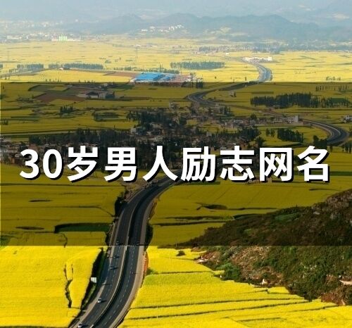 30歲男人勵志網名(103個)
