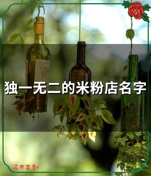 獨一無二的米粉店名字(精選65個)