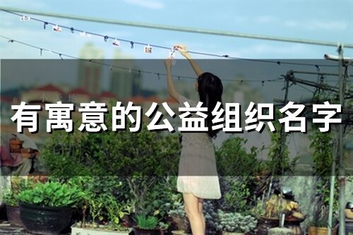 有寓意的公益組織名字(精選37個(gè))