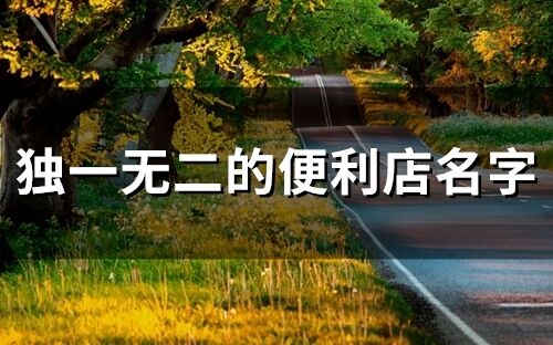 獨一無二的便利店名字(89個)