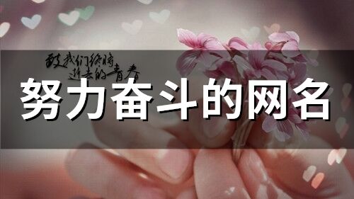 努力奮斗的網名(95個)