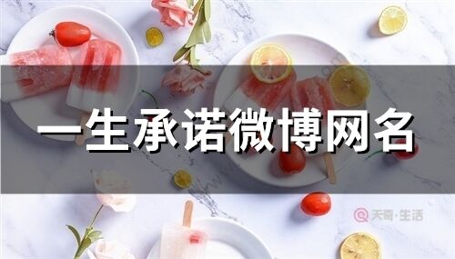 一生承諾微博網名
