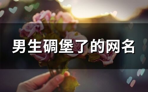 男生碉堡了的網(wǎng)名 一個男人硬漢的網(wǎng)名
