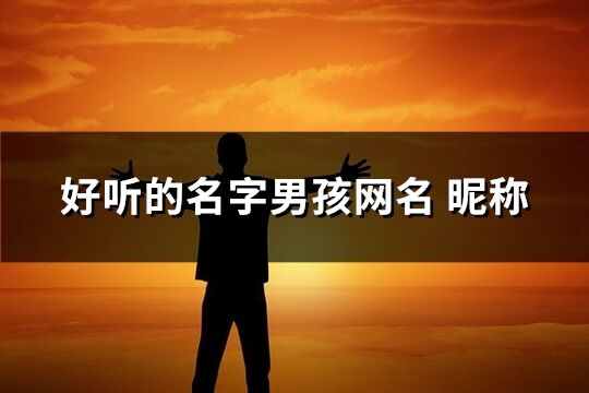 好聽的名字男孩網名 昵稱(優選1994個)