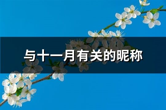 與十一月有關的昵稱(共91個)