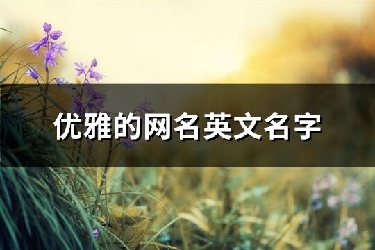 優雅的網名英文名字(共119個)