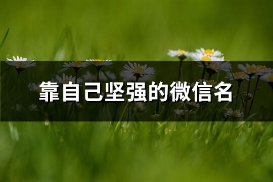 靠自己堅強的微信名(優選258個)