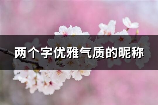 兩個字優(yōu)雅氣質(zhì)的昵稱(634個)