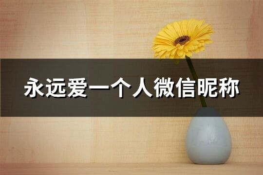 永遠愛一個人微信昵稱(188個)