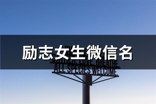勵志女生微信名(332個)