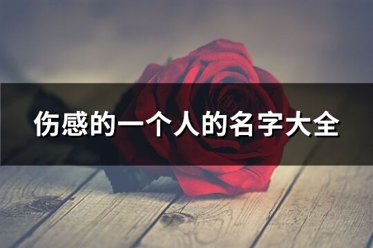 傷感的一個人的名字大全(272個)