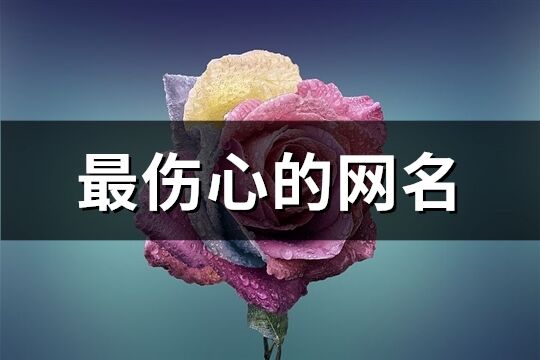 最傷心的網(wǎng)名(471個)