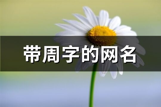 帶周字的網名(62個)