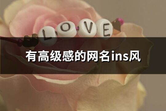 有高級感的網名ins風(精選279個)