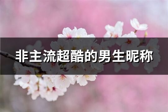 非主流超酷的男生昵稱(優選251個)