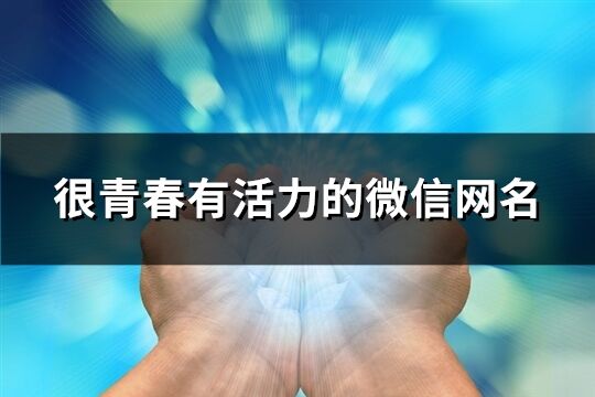 很青春有活力的微信網名(優選446個)