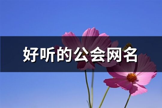 好聽的公會(huì)網(wǎng)名(共201個(gè))
