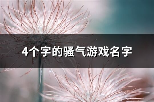 4個字的騷氣游戲名字(優選302個)