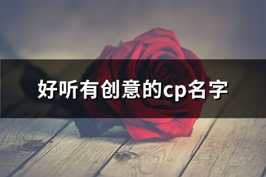 好聽有創(chuàng)意的cp名字(109個(gè))