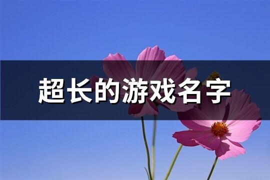 超長的游戲名字(共164個)