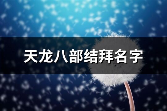 天龍八部結拜名字(優選64個)