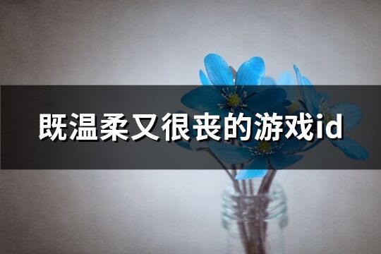 既溫柔又很喪的游戲id(精選236個)
