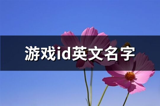 游戲id英文名字(優選211個)