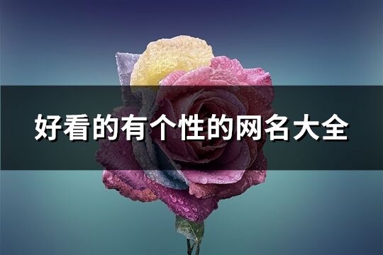 好看的有個性的網名大全(精選267個)