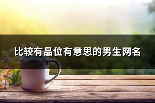 比較有品位有意思的男生網(wǎng)名(精選636個)