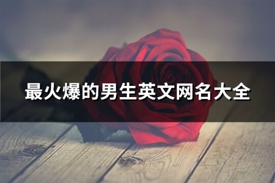 最火爆的男生英文網(wǎng)名大全(精選145個)