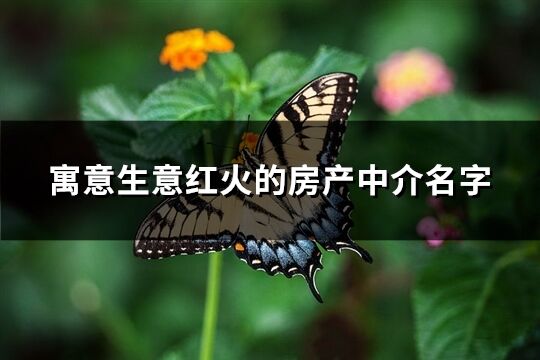 寓意生意紅火的房產中介名字