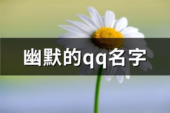 幽默的qq名字(60個)