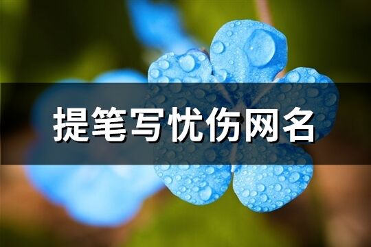 提筆寫憂傷網名(精選219個)