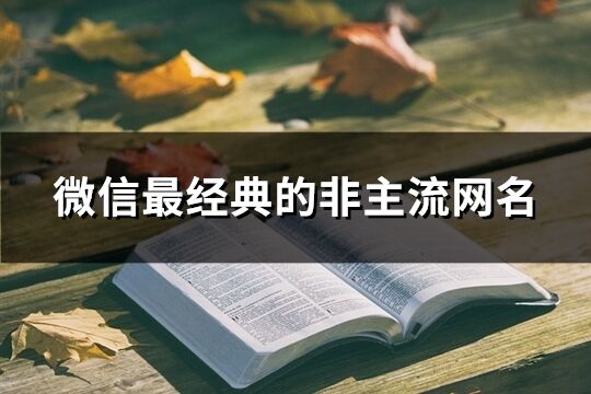 微信最經典的非主流網名(816個)