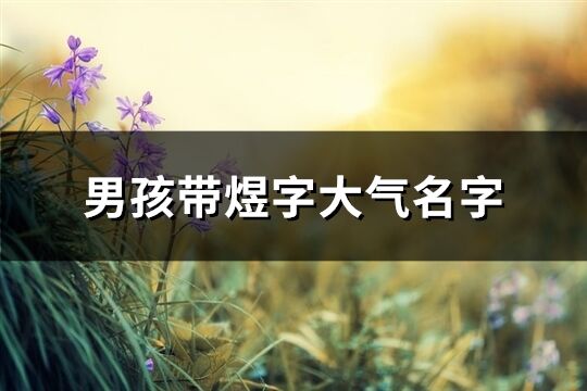 男孩帶煜字大氣名字(47組)